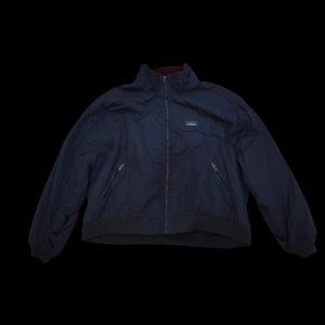 L.L.Bean jacket Freeport Maine Warmup Jacket Navy/Maroon Lining Men's XL Vintage